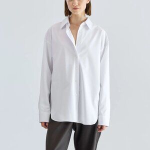 Almina Concept White Oversized Button Down Shirt